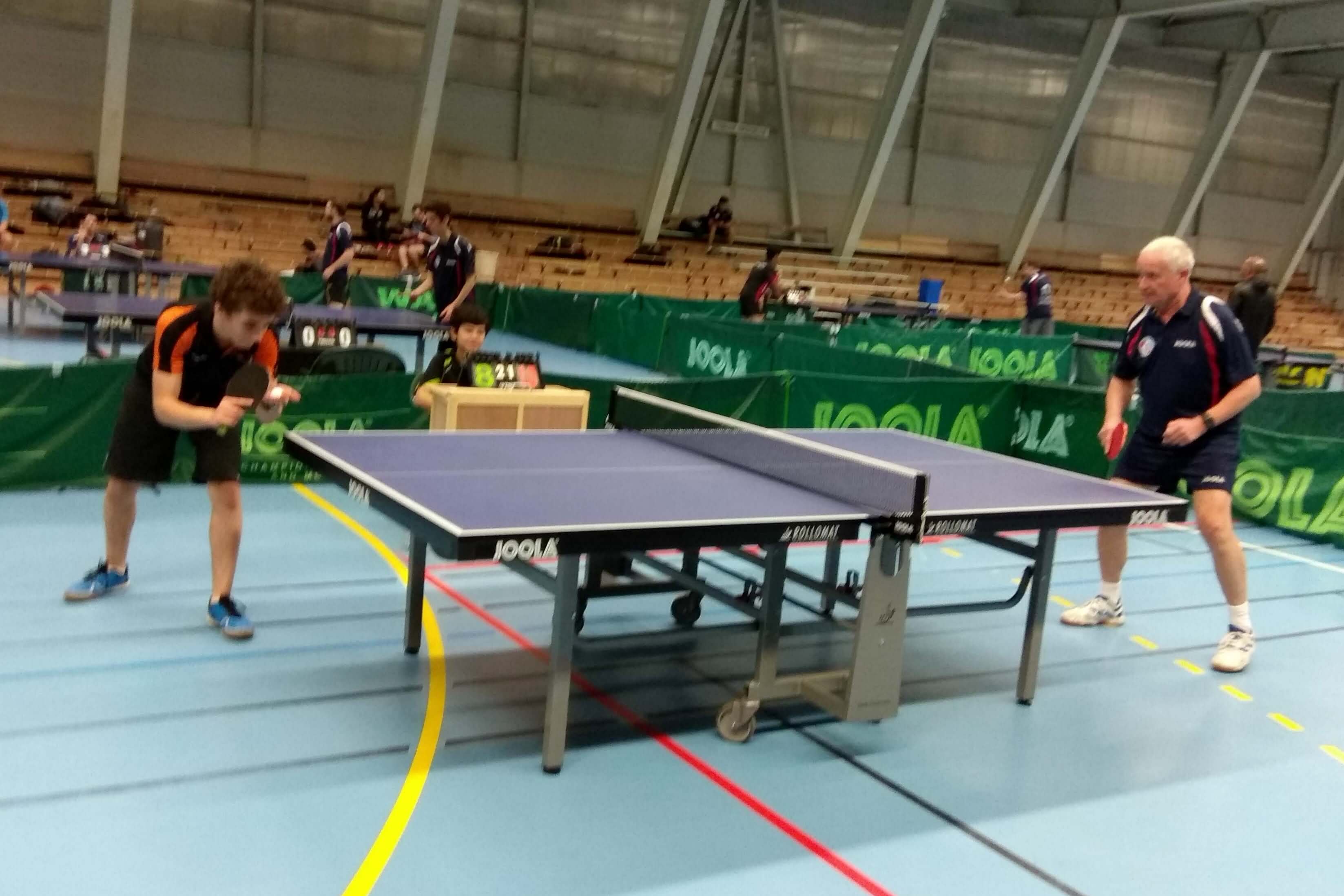 Le dernier match officiel de Gilbert (06/12/2019) Racing Club de Strasbourg Tennis de Table